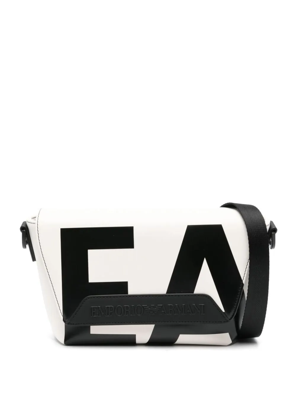 Emporio Armani Logo Leather Shoulder Bag