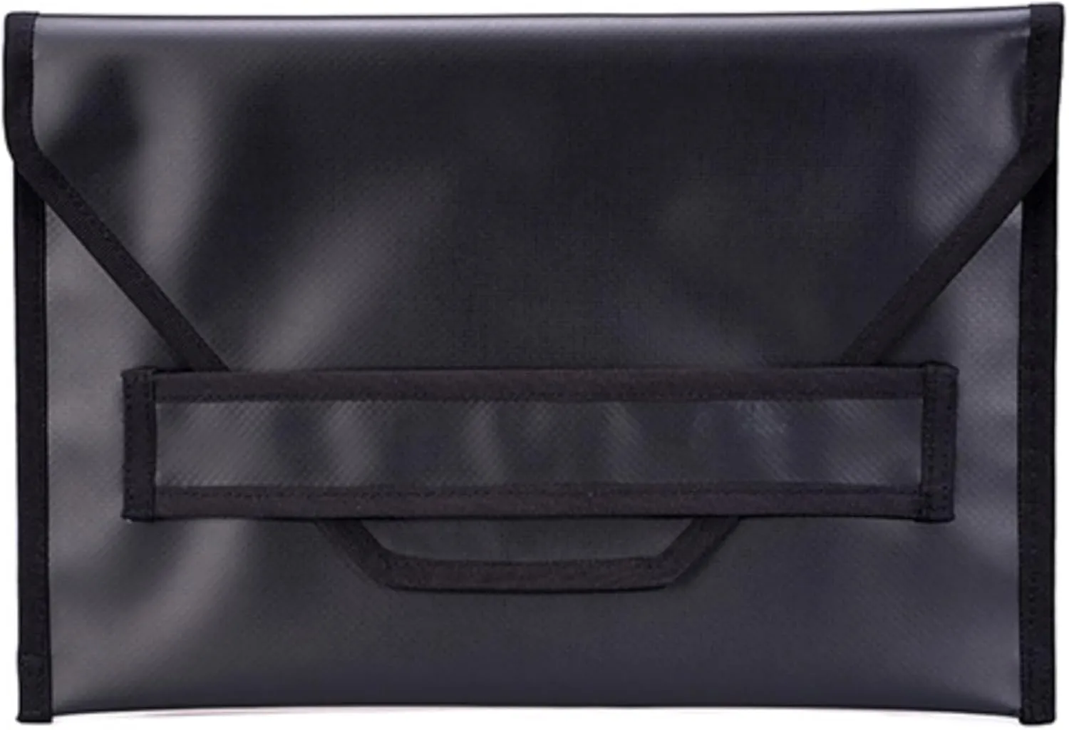 Envelope Clutch Bag,Unisex PVC Handbag with Flip-Top Closure & Nylon Trim,Street Style, Soft Compact Design
