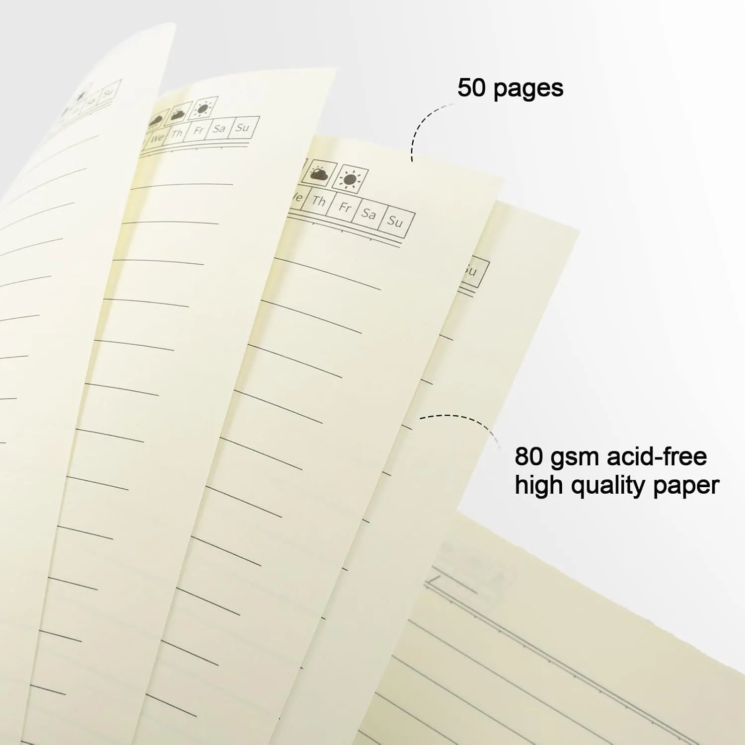 Epakh 22 Packs Spiral Notebook Hard cover Spiral Journal, Wide Ruled Pages, 50 Sheets 100 Pages, Lined Style (White,A5)