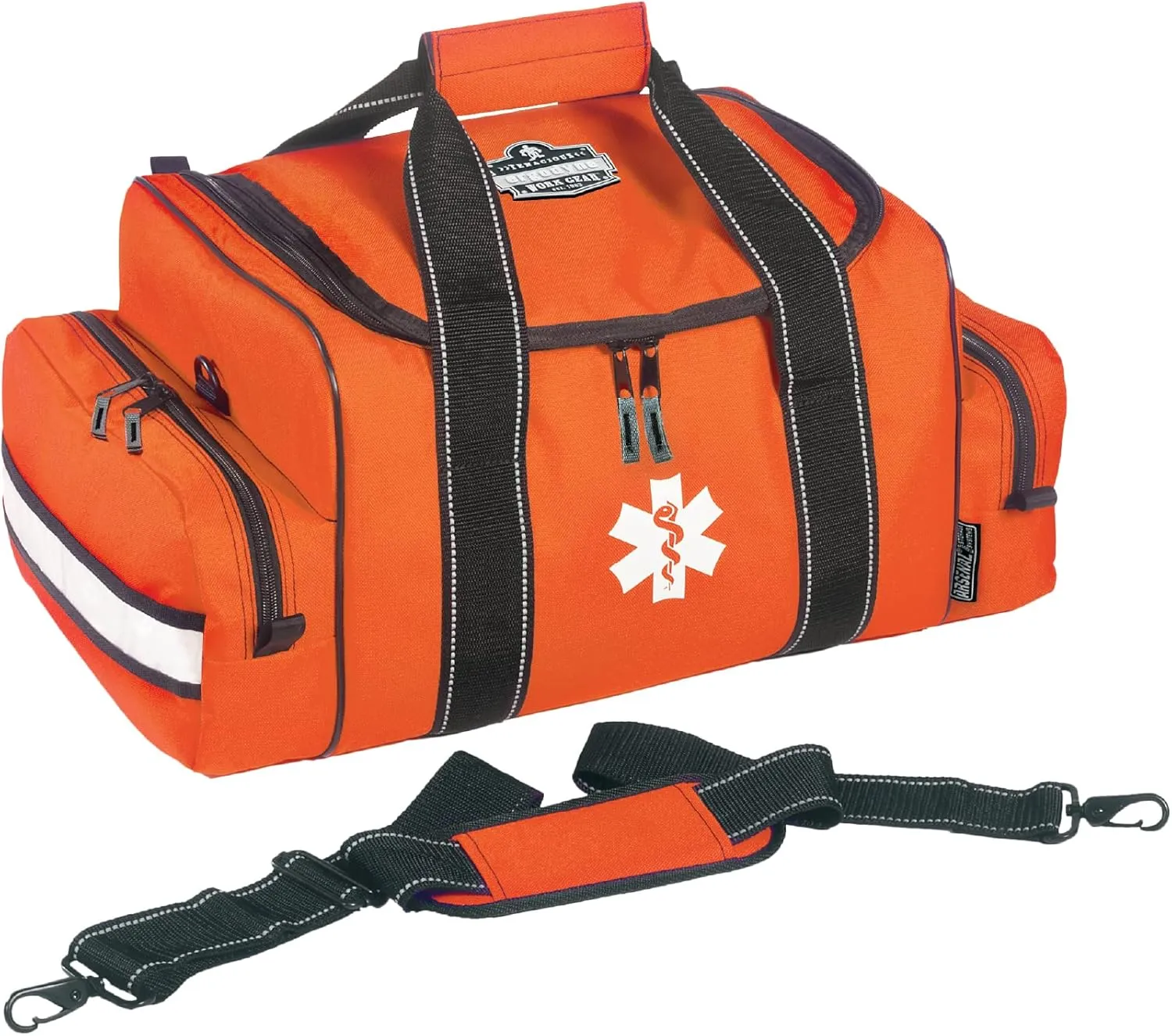 Ergodyne Arsenal 5215 Large Medic First Responder Trauma Duffel Bag with Shoulder Strap, Orange