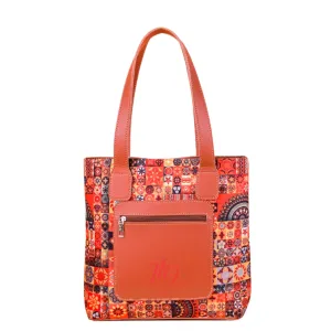 Ethnic Print Brown Shoulder Bag