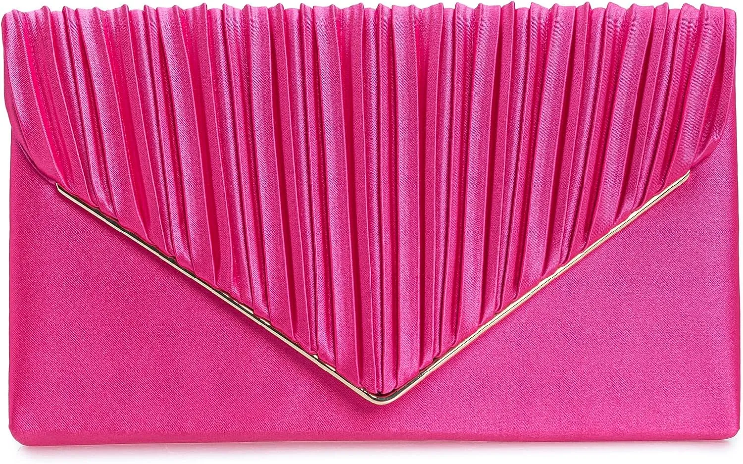 Evening Bag Elegant Women Party Handbag Pleated Satin Clutch for Wedding/Prom/Formal Events