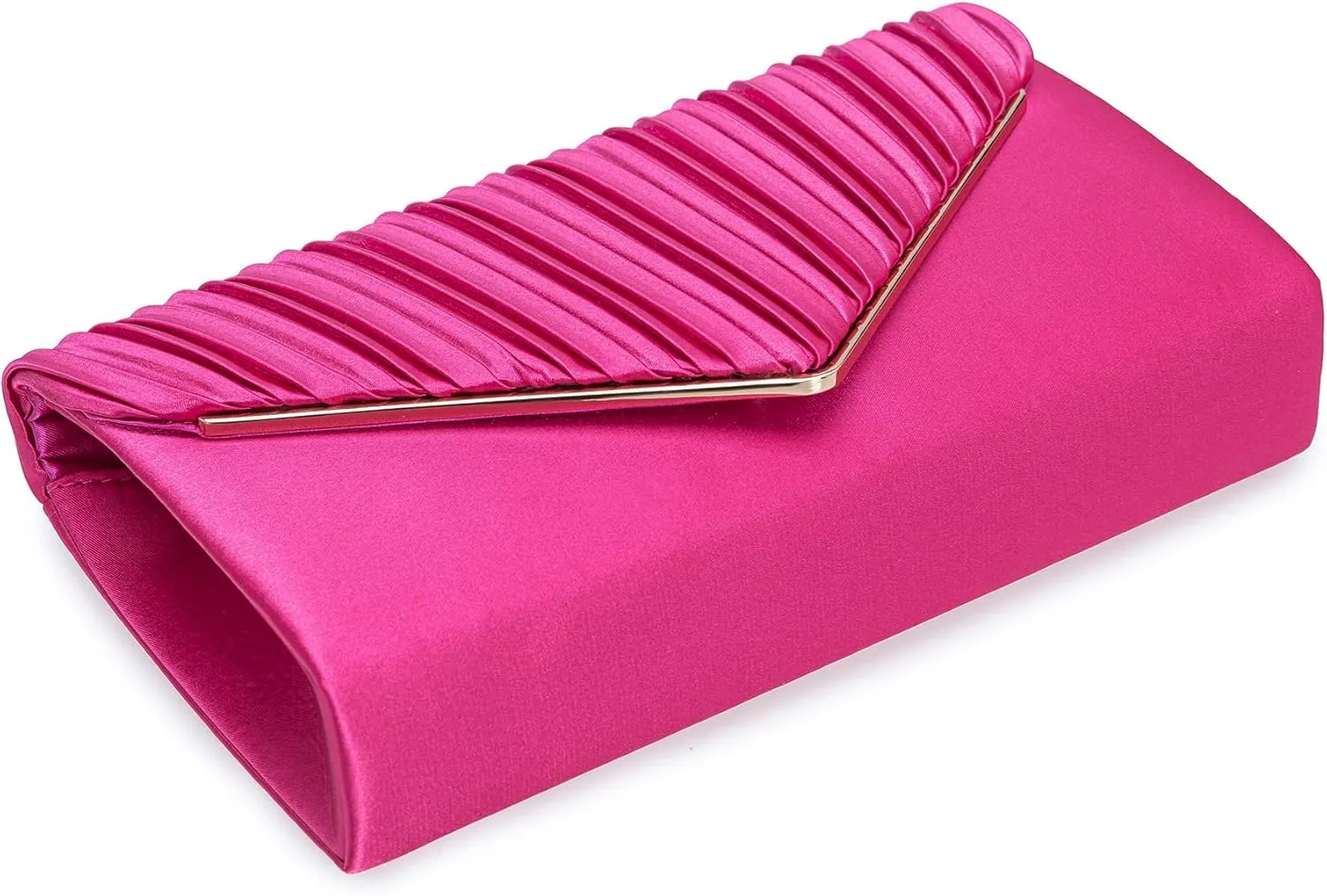 Evening Bag Elegant Women Party Handbag Pleated Satin Clutch for Wedding/Prom/Formal Events