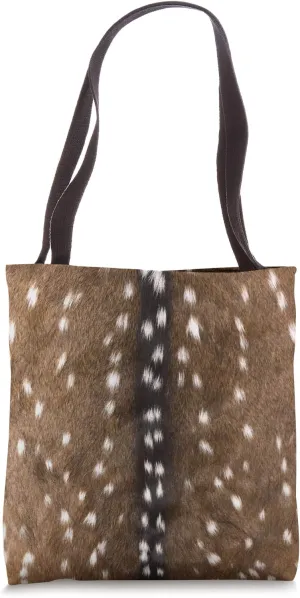 Exotic Axis Deer Hide Print Tote Bag