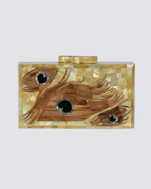 Eye & Feather Clutch
