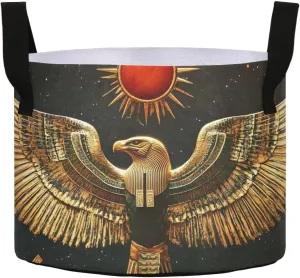 Fabric Plant Grow Bags-Egypt Bird, 7 Gallon Cloth Planting Pouch Flower Pot Thickened for Garden Vegetable Flower Planting