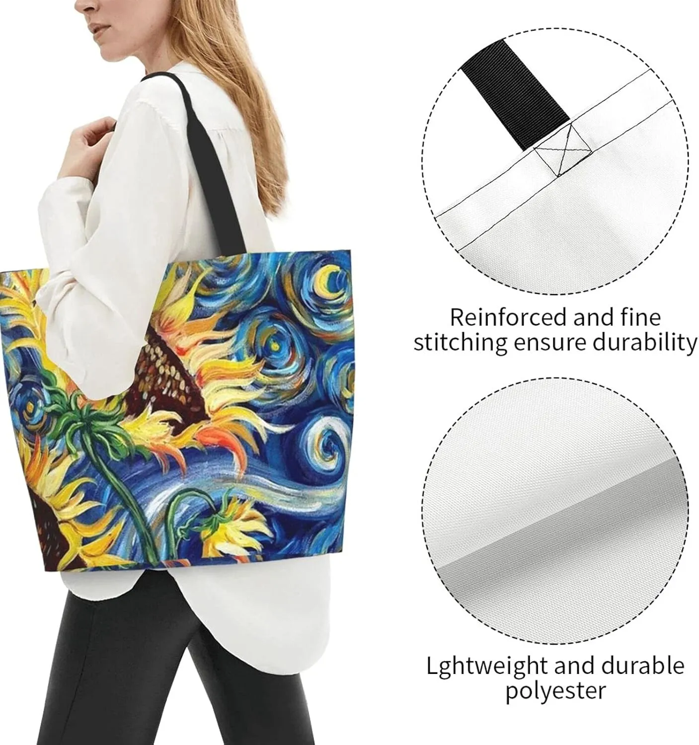 Famame Canvas Tote Bag Large Women Casual Shoulder Bag Handbag Reusable Multipurpose Shopping Grocery Bag For Outdoors…