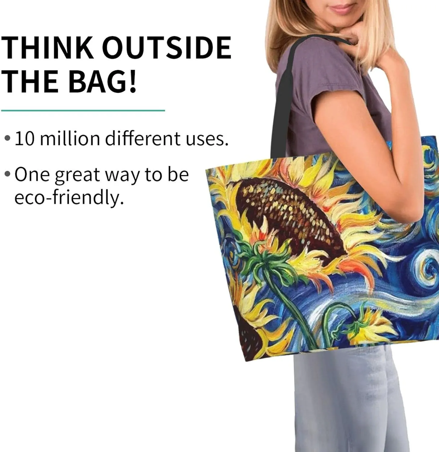 Famame Canvas Tote Bag Large Women Casual Shoulder Bag Handbag Reusable Multipurpose Shopping Grocery Bag For Outdoors…