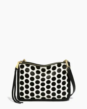 Famous Double Top Zip Crossbody Bag for Women - Small Leather Crossbody Purse - Adjustable Strap