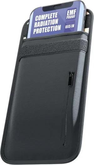 Faraday Bags For Phones- Faraday Blanket for phone- Faraday Bag Smartphone Sleeve with Silent Pocket- Neoprene & Waterproof Faraday Key Fob Protector- Faraday cage for phone anti tracking Phone Sleeve