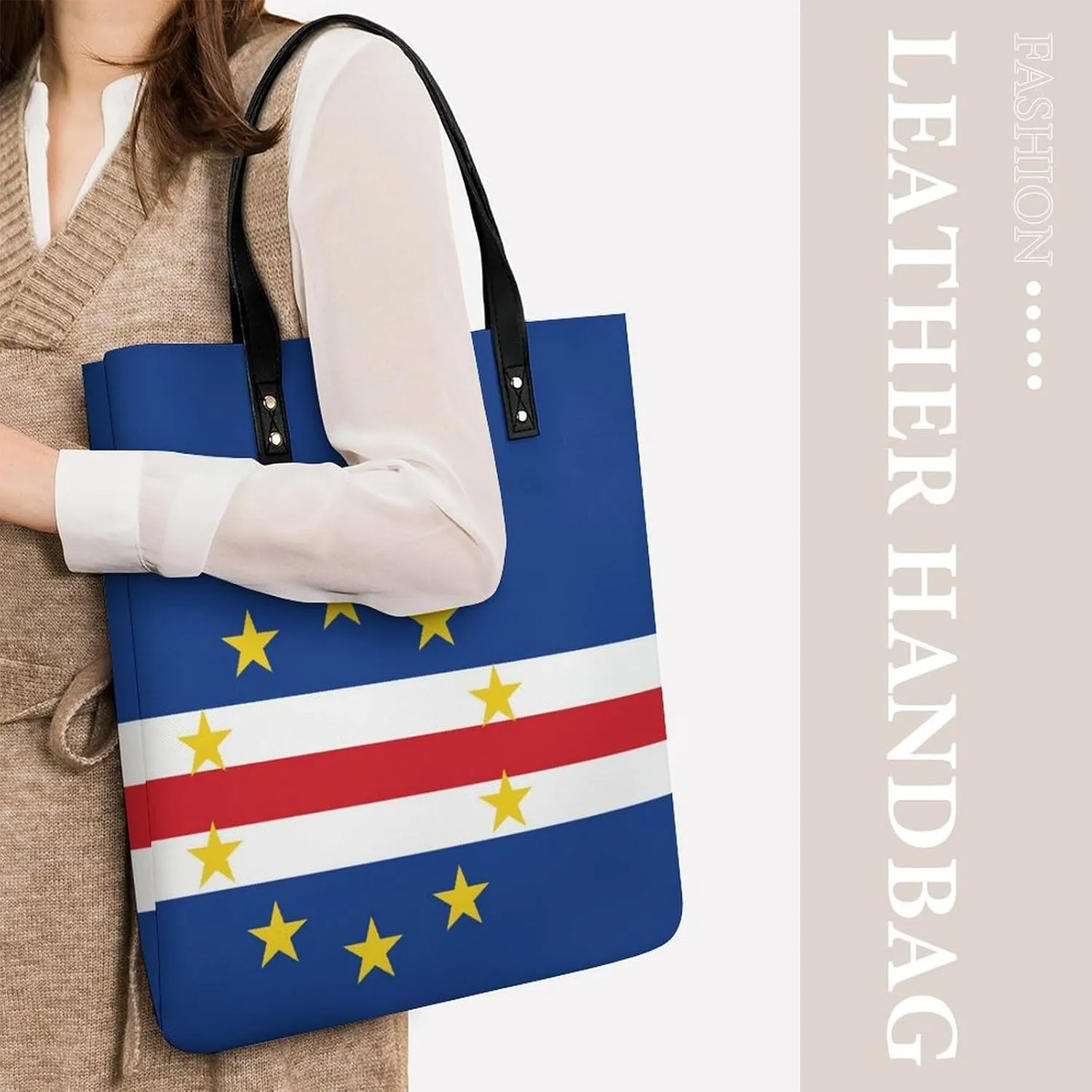 Fashionable Equatorial Guinea Flag Women's Shoulder Bag Large Capacity Leather Tote for Work and Leisure