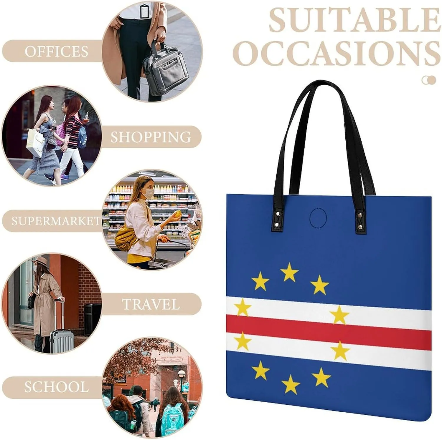 Fashionable Equatorial Guinea Flag Women's Shoulder Bag Large Capacity Leather Tote for Work and Leisure