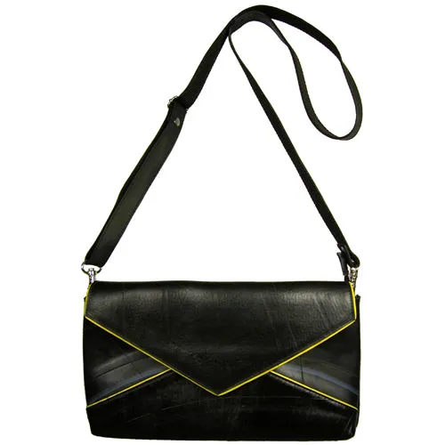 Fedora Envelope Clutch- Handmade from Recycled Tires-Blue, Red, or Yellow