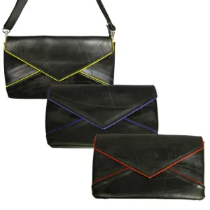 Fedora Envelope Clutch- Handmade from Recycled Tires-Blue, Red, or Yellow