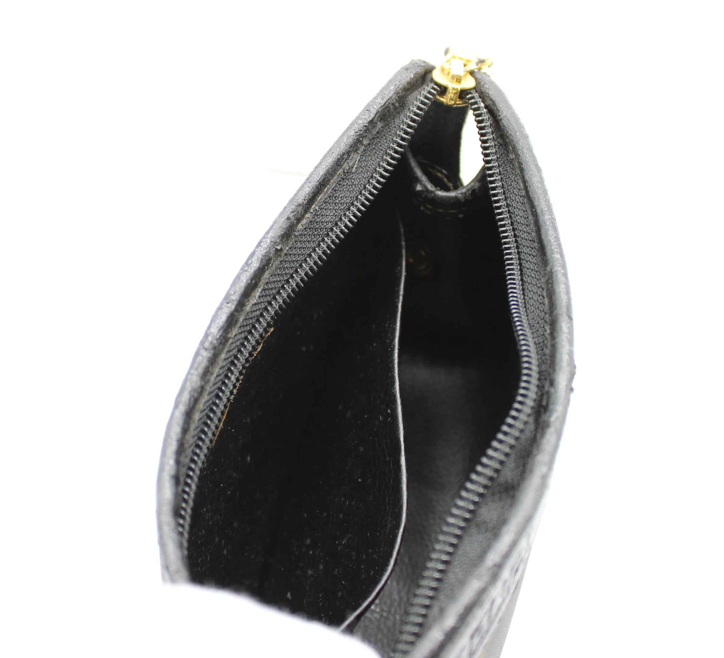 Fendi Clutch Pequin Striped Pattern Cosmetic Pouch Vintage