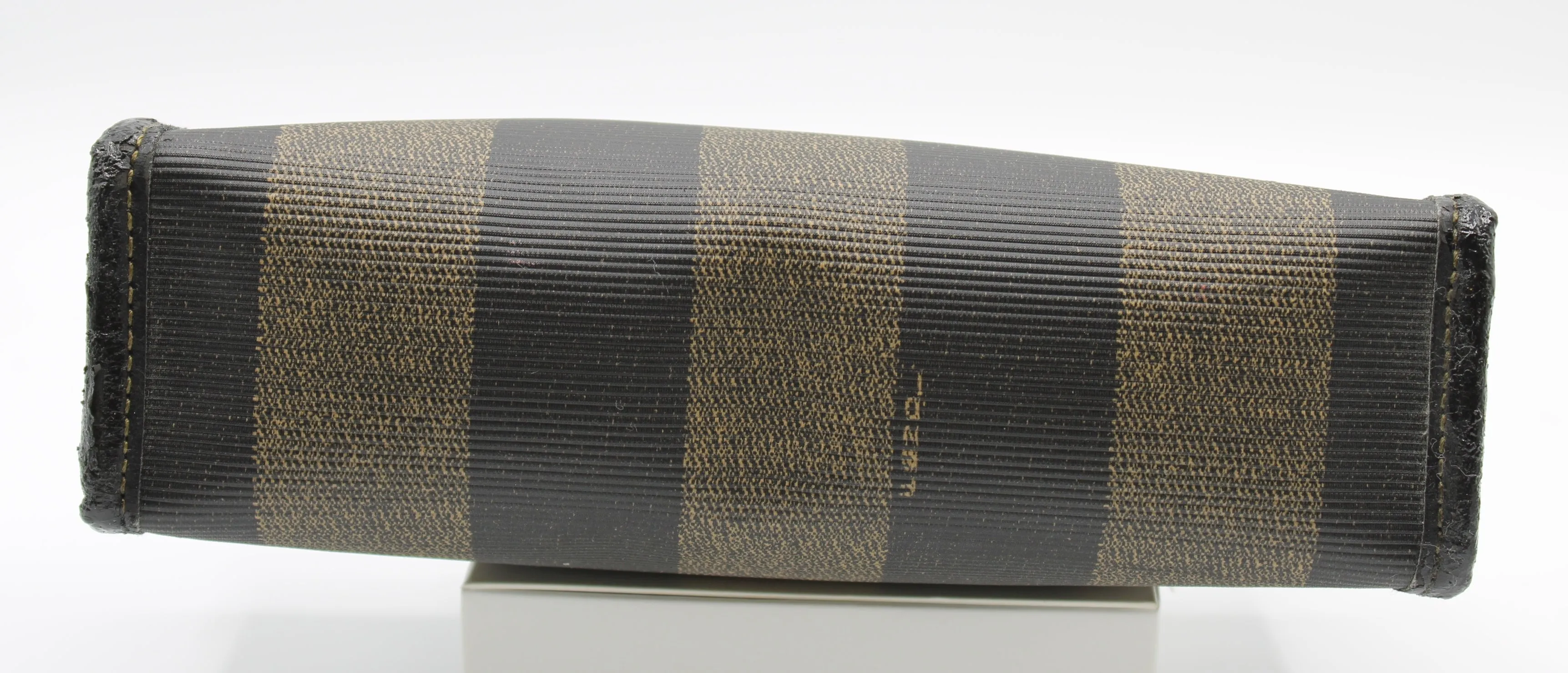 Fendi Clutch Pequin Striped Pattern Cosmetic Pouch Vintage