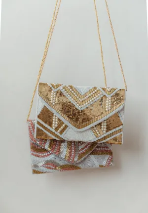 Fields of Gold Beaded Crossbody (Preorder)