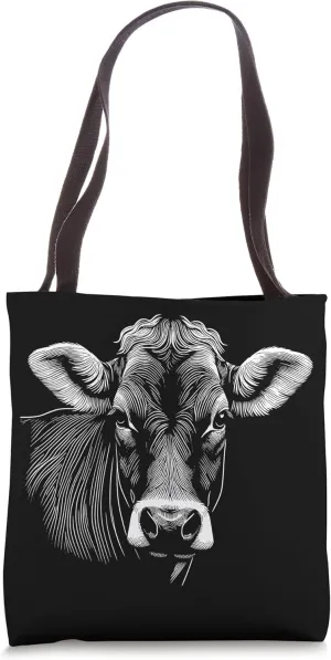 Fingerprint Cow Farmer Breeder - Brown Swiss Cattle Tote Bag