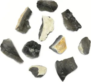 Fire Making Flint Chips 10 Pack - Fire Making Stones - Primitive Fire Starting Supplies - Survival & Emergency Gear