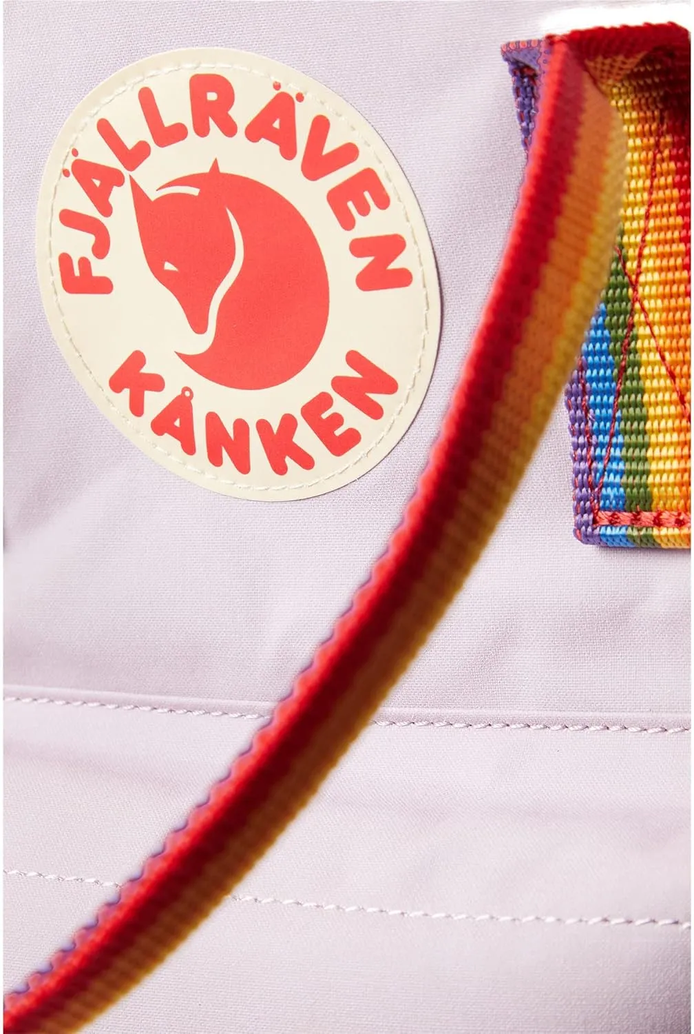 Fjällräven Kånken Rainbow Backpack for Men, and Women - Durable Fabric with Adjustable Shoulder Straps, and Lightweight Backpack Pastel Lavender/Rainbow One Size One Size