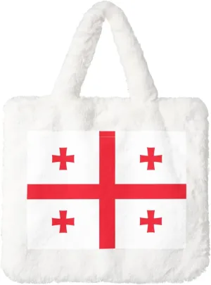 Flag of Georgia Plush Handbag - Perfect for Autumn & Winter, Ideal as Coin Pouch Ideal Gift for Christmas and Valentine's Day