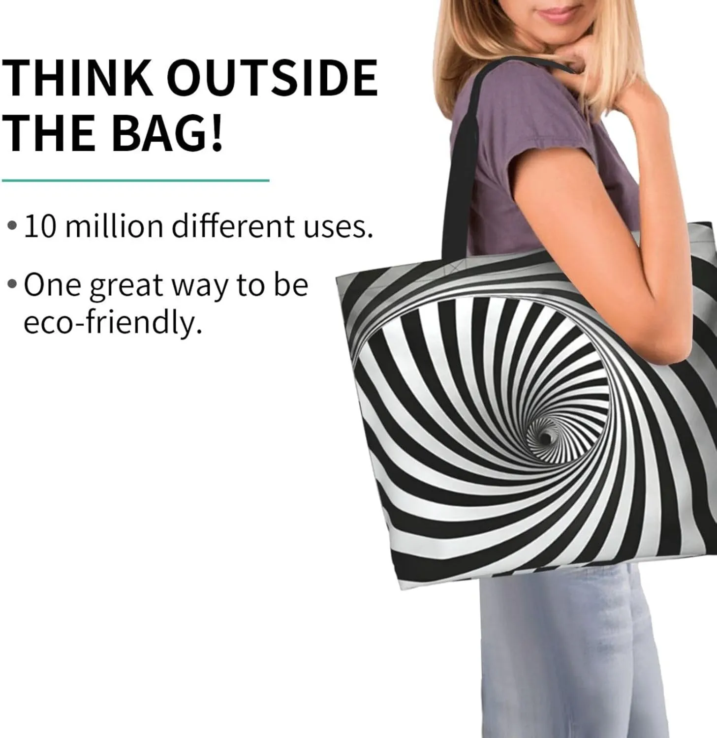 Flying bees and daisy flowers Tote Bag Shopping Bag Portable Handbags Tote Shoulder Bucket Bags for Women