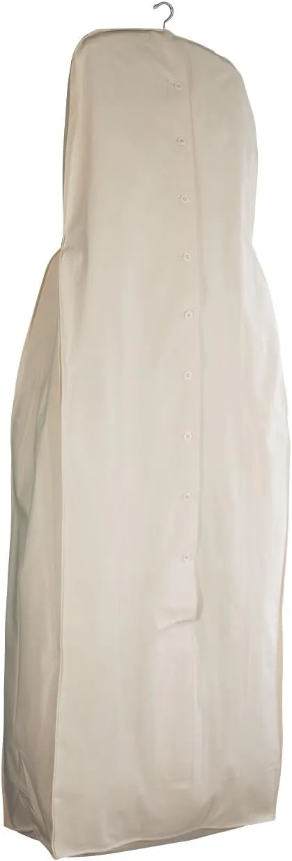 Foster-Stephens Muslin Wedding Gown Garment Bag, Acid-Free Cotton | Long Wedding Dress Storage and Preservation | Closet Organizer for Dresses | Fabric Preserving Sachet