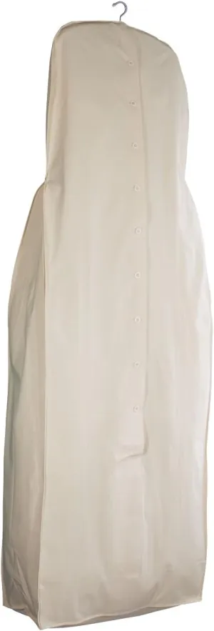 Foster-Stephens Muslin Wedding Gown Garment Bag, Acid-Free Cotton | Long Wedding Dress Storage and Preservation | Closet Organizer for Dresses | Fabric Preserving Sachet
