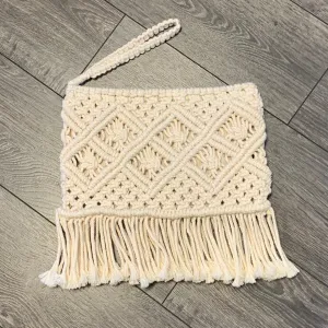 Free Spirit Australia - Large Macrame Clutch Bag with Wrist Strap