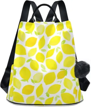 Fruit Print Anti-theft Backpack Handbags for Women Travel Rucksack Lightweight Shoulder Bags