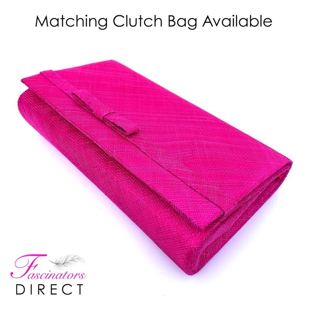 Fuchsia Teardrop Disc Fascinator