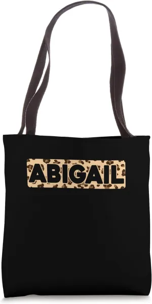 Funny Abigail Leopard Print Personalized Name Abigail Tote Bag