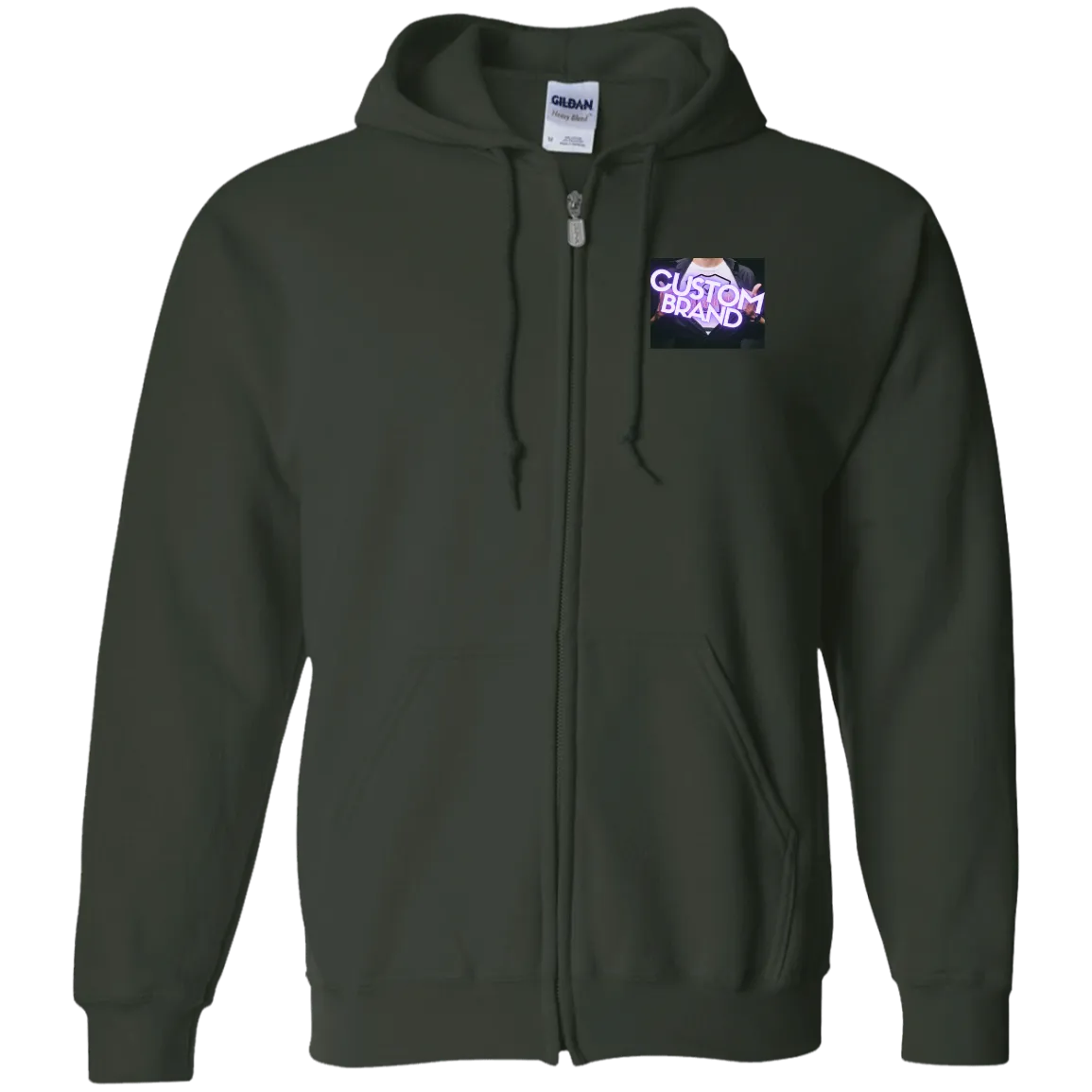 G186 Gildan Zip Up Hooded Sweatshirt