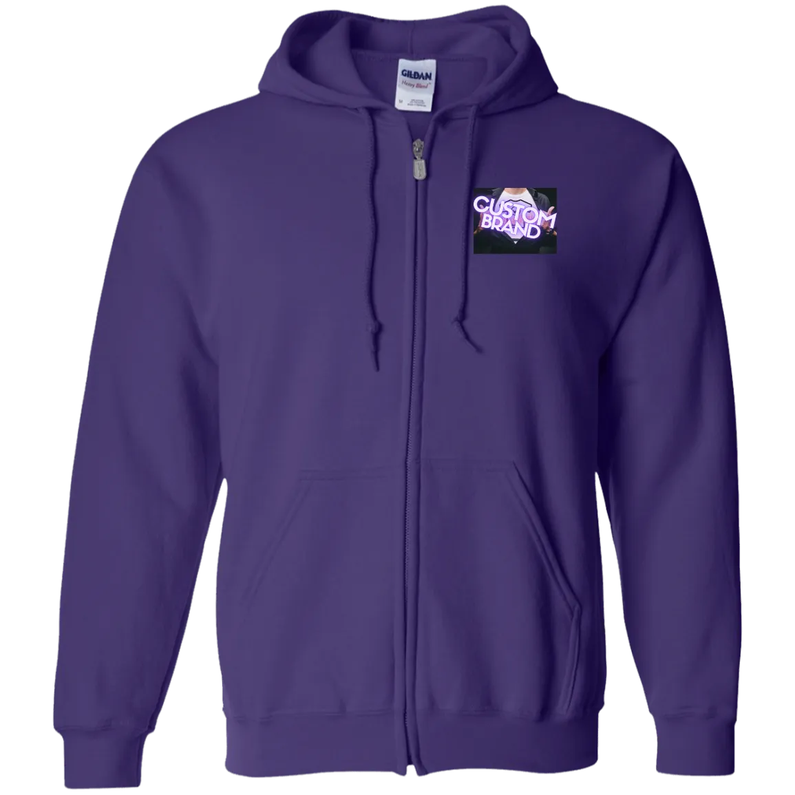 G186 Gildan Zip Up Hooded Sweatshirt