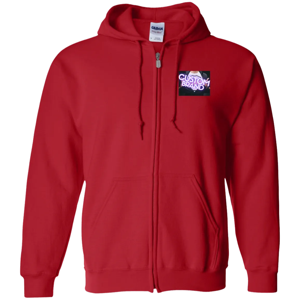 G186 Gildan Zip Up Hooded Sweatshirt