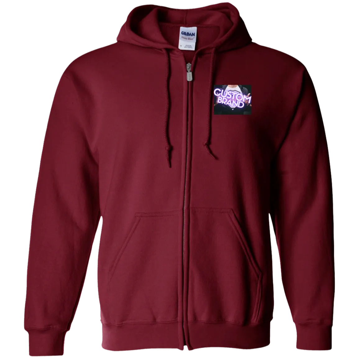 G186 Gildan Zip Up Hooded Sweatshirt