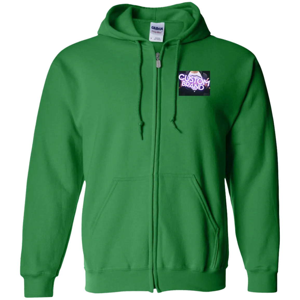 G186 Gildan Zip Up Hooded Sweatshirt