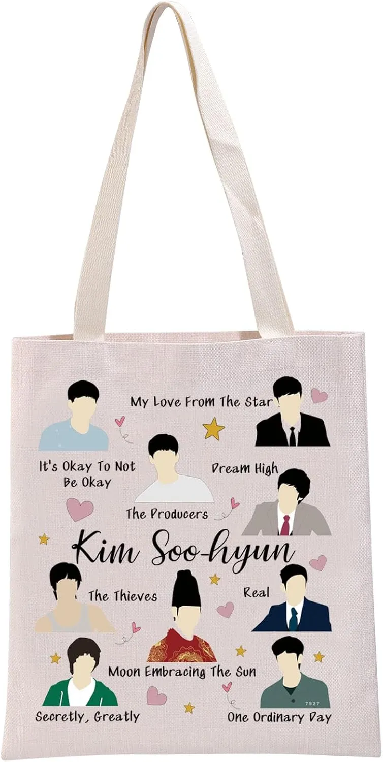 G2TUP Actor Inspired Gift Kim Soo-h Tote Bag Korean Drama Lover Handbag South Korean Culture Gift