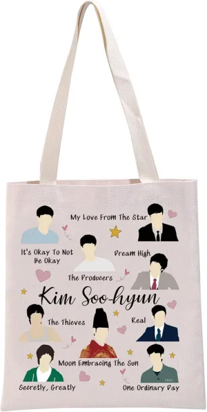 G2TUP Actor Inspired Gift Kim Soo-h Tote Bag Korean Drama Lover Handbag South Korean Culture Gift