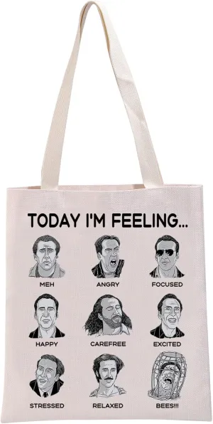 G2TUP Today I'm Feeling Tote Bag Handbag Merch