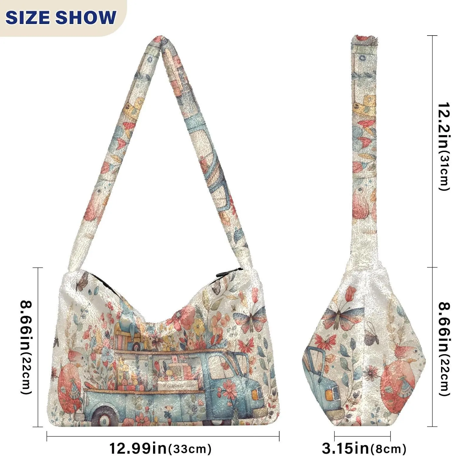 GAIGEO Cute Kitten Hiding in the Pocket Women's Bag, Medium Size Shoulder Bag, Womens Outdoor Bag