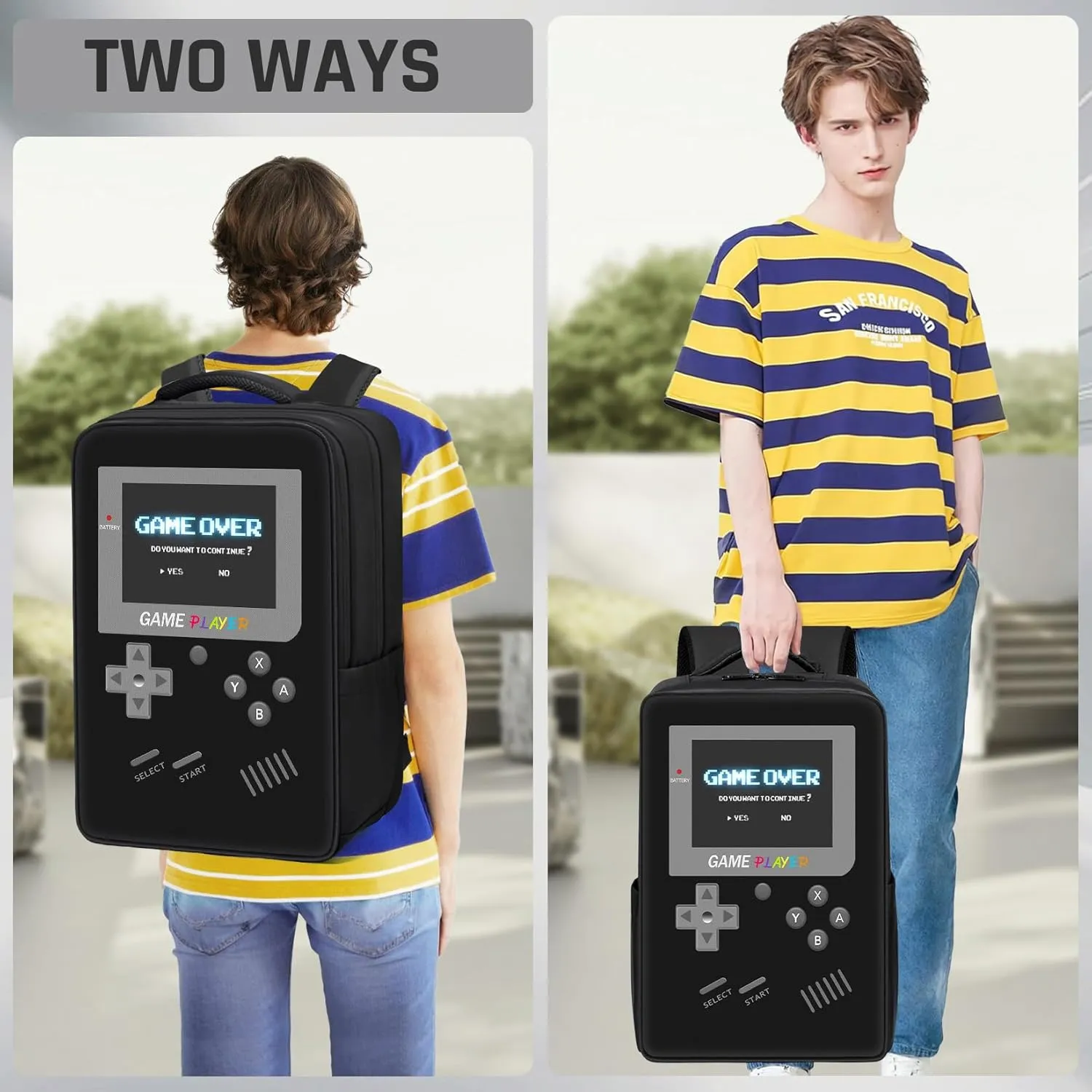 Gamer Backpack for Boys,School Boys Backpack for Kids Children Teens Elementary Middle High School,17" Large Capacity Student Bookbag & Multifunctional Video Game Travel Bag