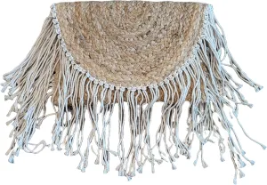 Generic Indie Jute Crossbody Bag Rope Fringes Bohemian Hipster Beach Wedding Natural Boho Summer Handcrafted in India Handbag