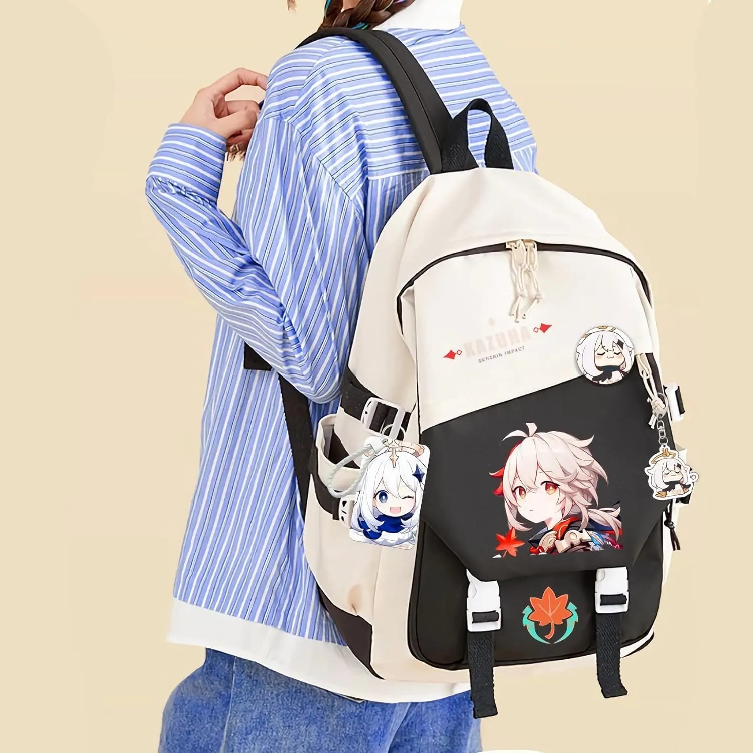 Genshin Impact Backpack Barbara Anime Laptop Bookbag Student Backpack 3D Print School Bags Travel Backpack With Gift