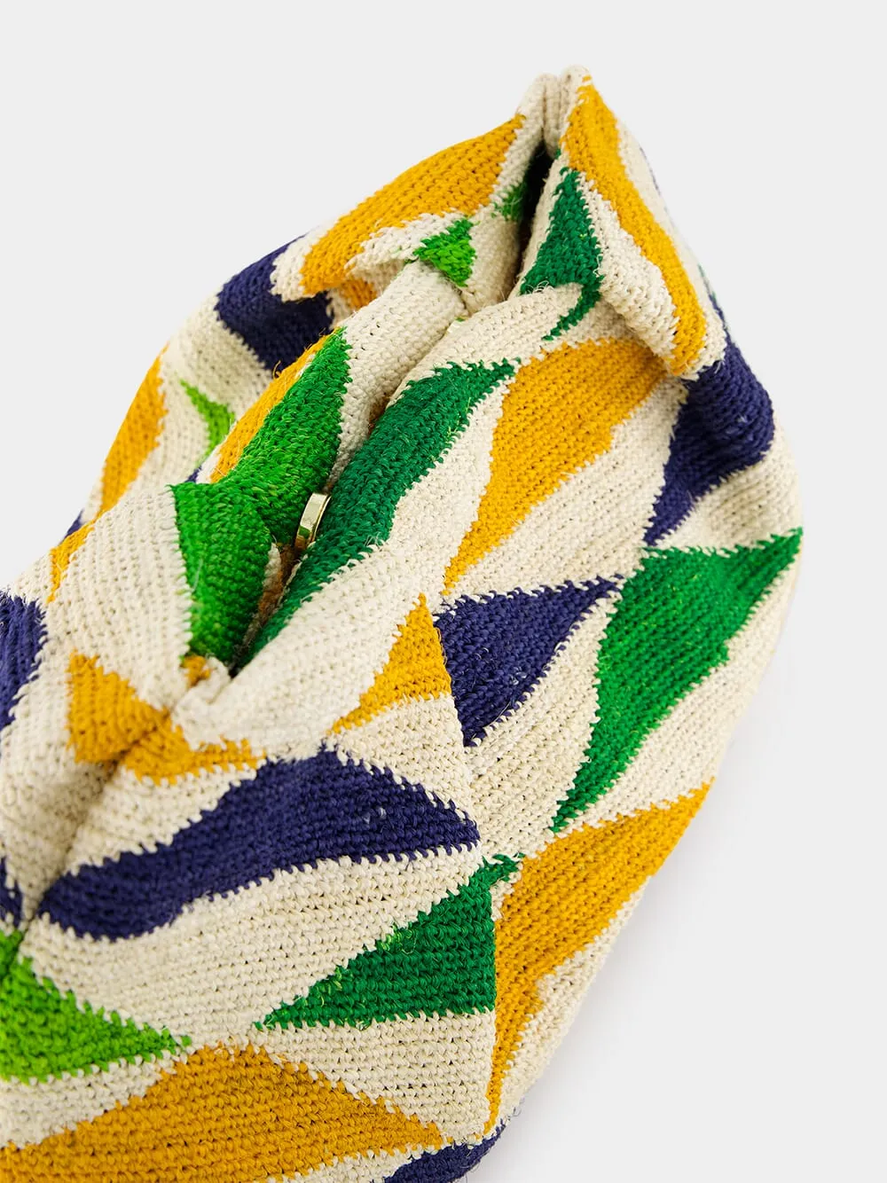 Geometric Sisal Medium Pouch
