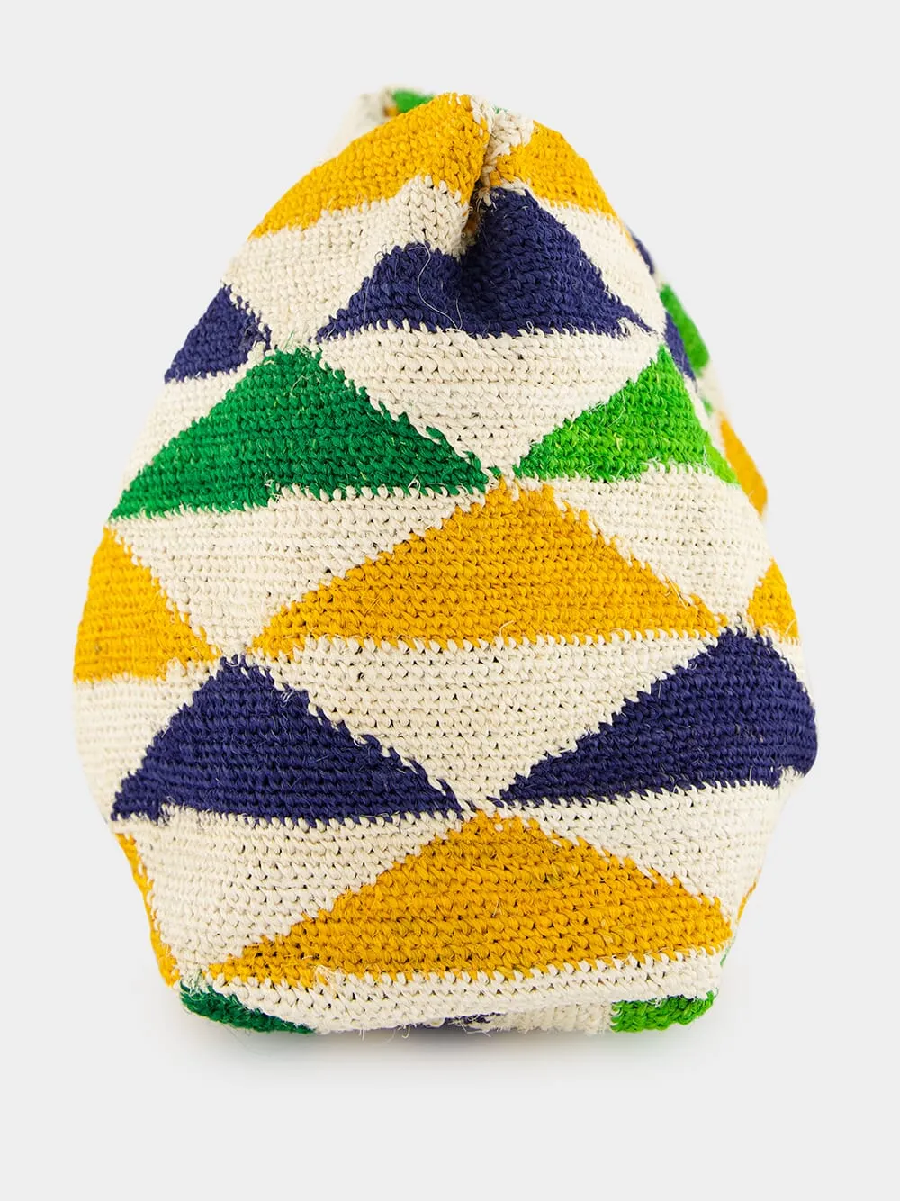 Geometric Sisal Medium Pouch