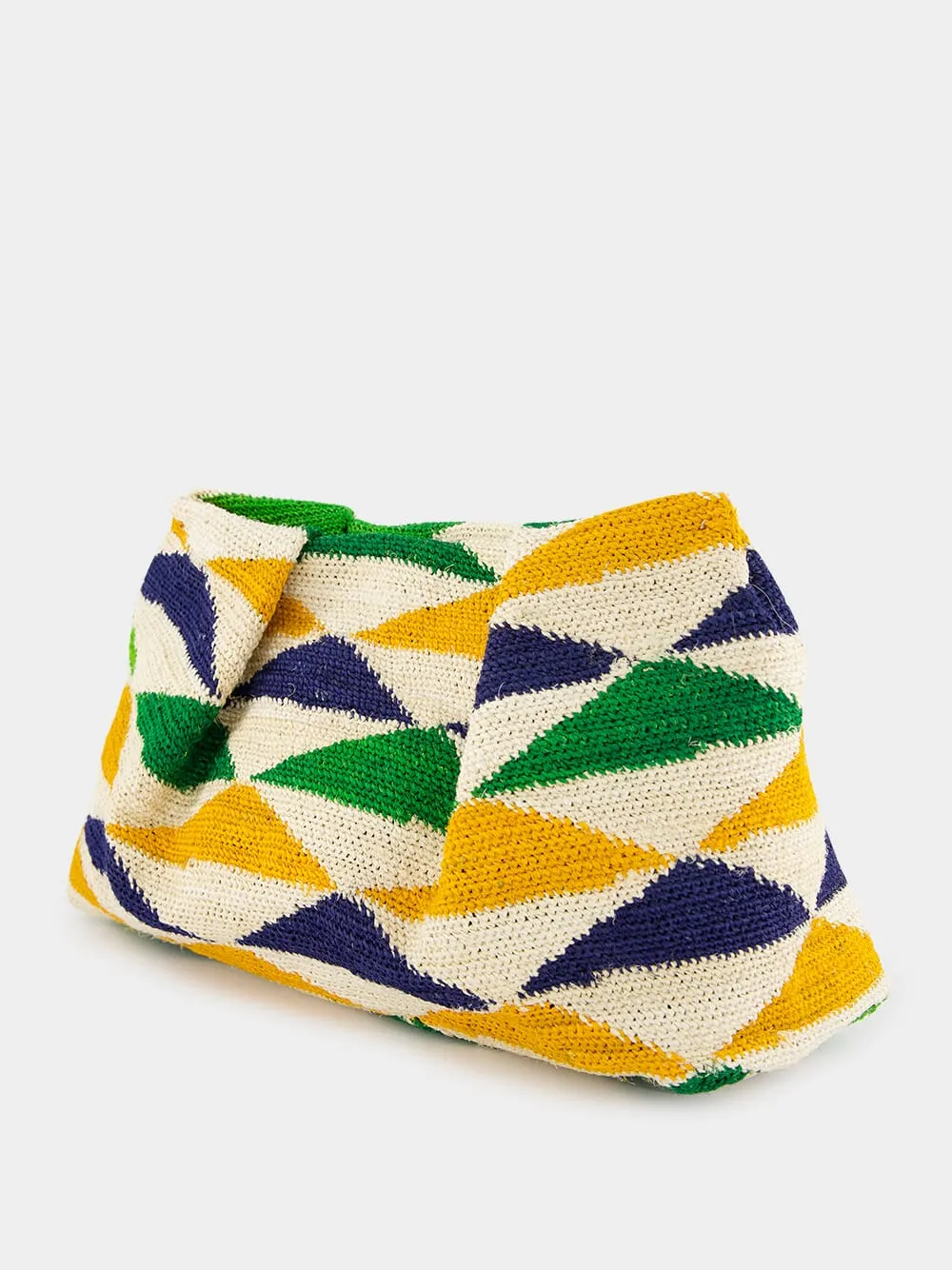 Geometric Sisal Medium Pouch