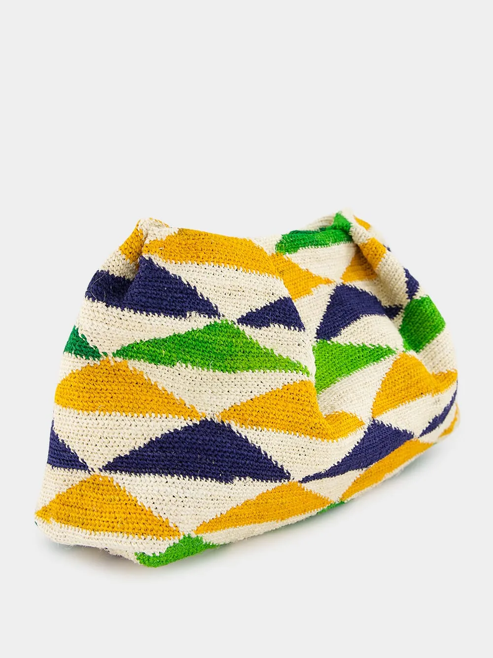 Geometric Sisal Medium Pouch