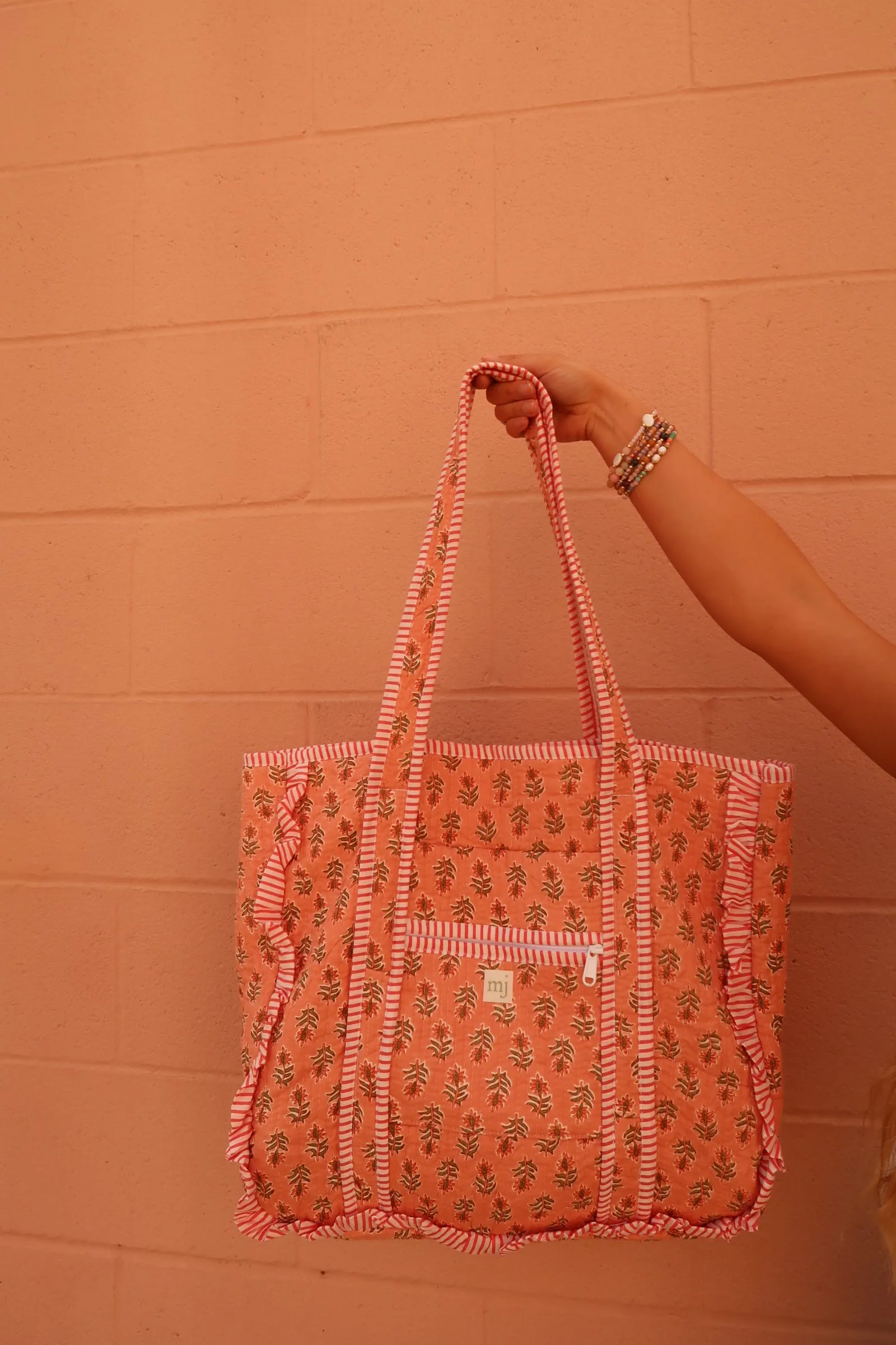 Georgia Ruffle Quilted Tote Bag