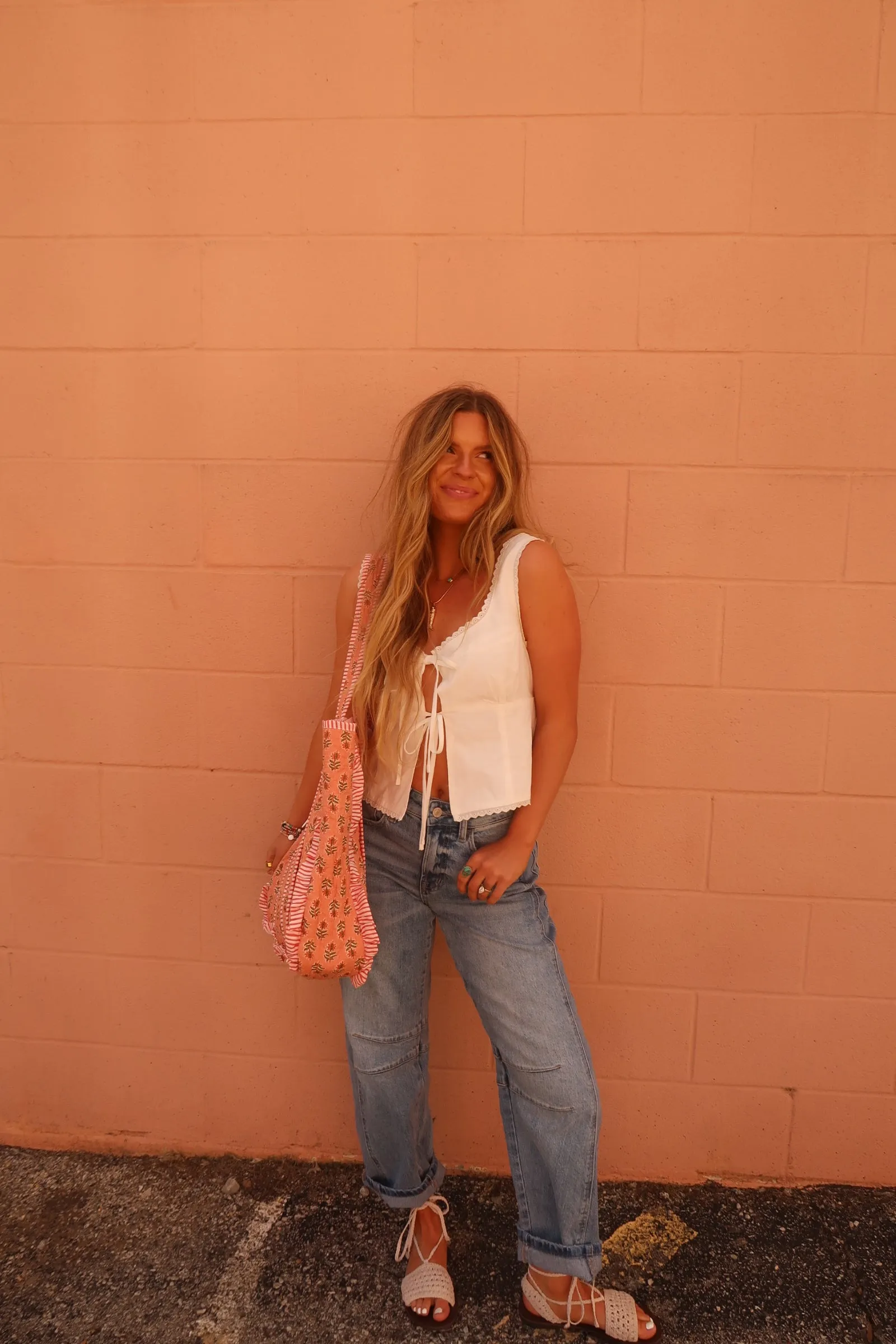 Georgia Ruffle Quilted Tote Bag